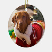 Kerstversiering (Holly) Keramisch Ornament (Links)