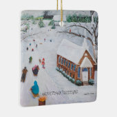 Kerstversiering Hometown Sledding 2024 Keramisch Ornament (Rechts)