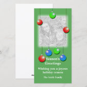 Kerstversiering (hoog) feestdagenkaart (Voorkant / Achterkant)