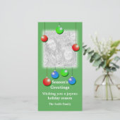 Kerstversiering (hoog) feestdagenkaart (Staand voorkant)