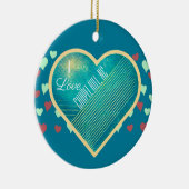 Kerstversiering I Love Chapel Hill Keramisch Ornament (Rechts)