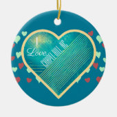 Kerstversiering I Love Chapel Hill Keramisch Ornament (Voorkant)
