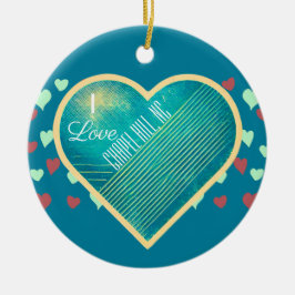 Kerstversiering I Love Chapel Hill Keramisch Ornament