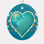 Kerstversiering I Love Chapel Hill Keramisch Ornament (Links)