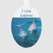 Kerstversiering "Ik hou van dolfijnen" Ornament (achterkant)