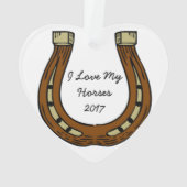 kerstversiering "Ik hou van mijn paarden" Ornament (achterkant)