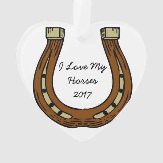 kerstversiering "Ik hou van mijn paarden" Ornament (achterkant)