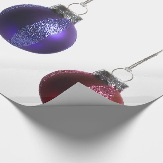 Kerstversiering in Blauwgroen Paars rood groen gou Cadeaupapier (Hoek)