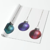 Kerstversiering in Blauwgroen Paars rood groen gou Cadeaupapier (Uitgerold)