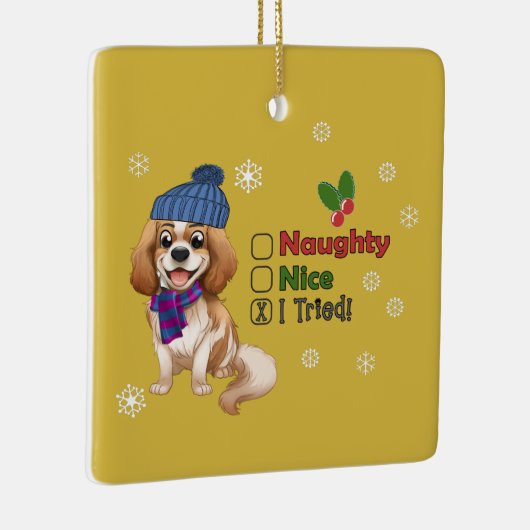 kerstversiering in Blenheim Cavalier Keramisch Ornament (Rechts)