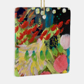 Kerstversiering in bloemen in het nachtontwerp keramisch ornament (Rechts)