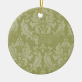 kerstversiering in Damask Keramisch Ornament (Voorkant)