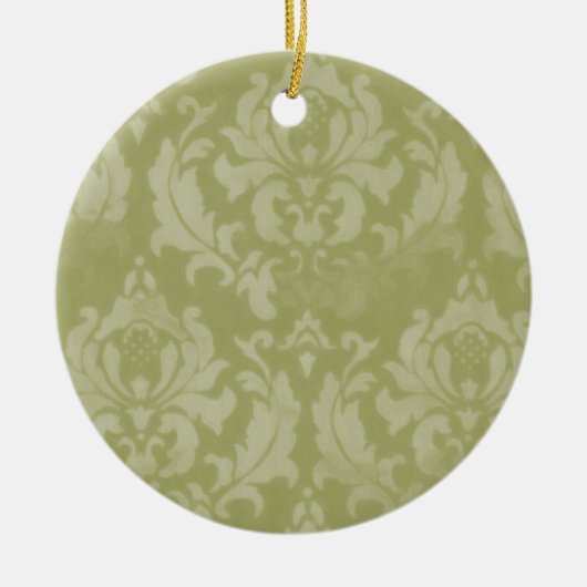  kerstversiering in Damask Keramisch Ornament (Voorkant)