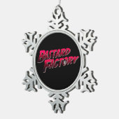 kerstversiering in de bastard Factory Logo Tin Sneeuwvlok Ornament (Rechts)