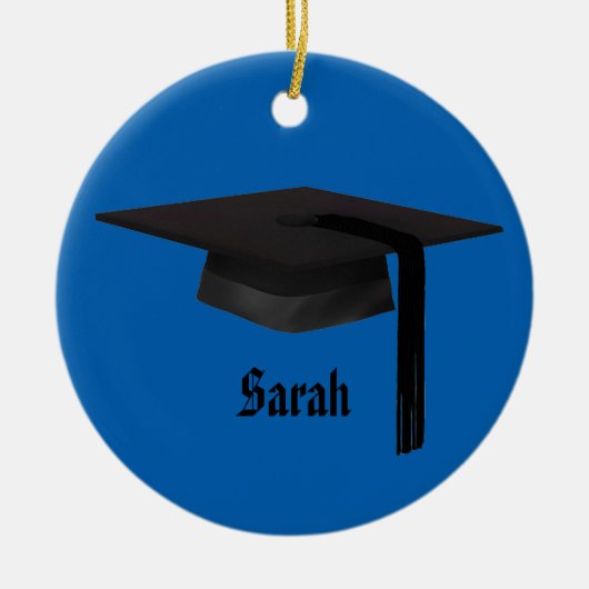 Kerstversiering in de Graduation Cap Keramisch Ornament (Voorkant)