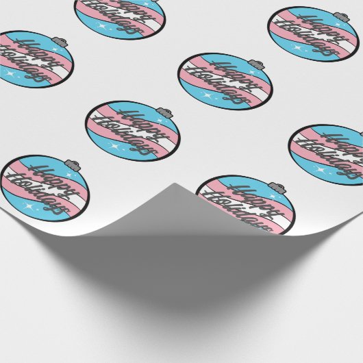 kerstversiering in de kleur van de vlag van Transg Cadeaupapier (Hoek)