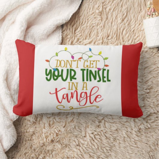 “Kerstversiering in de knoop”  Kerstmis Kussen (Deken)