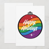 Kerstversiering in de LGBTQ Pride Rainbow Flag Feestdagenkaart (Voorkant / Achterkant)