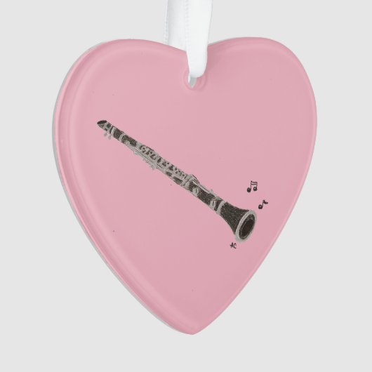 Kerstversiering in de vorm van een Clarinet Ornament (voorkant)