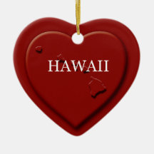 kerstversiering in Hawaii Heart Map
