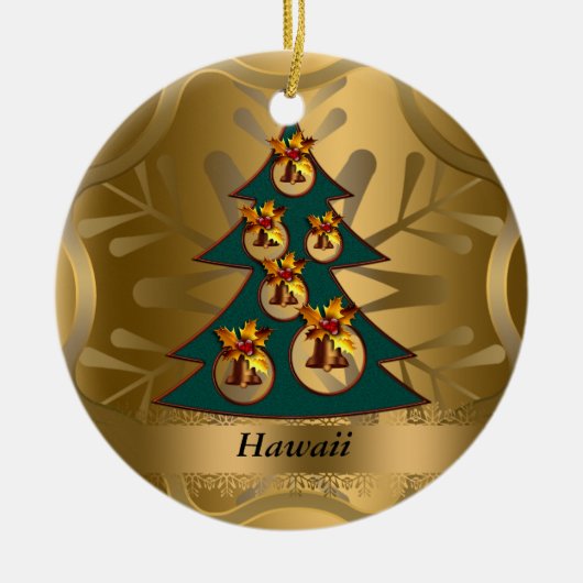 Kerstversiering in Hawaii Keramisch Ornament (Voorkant)