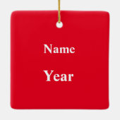 kerstversiering in het gebed van Firemens Keramisch Ornament (Achterkant)