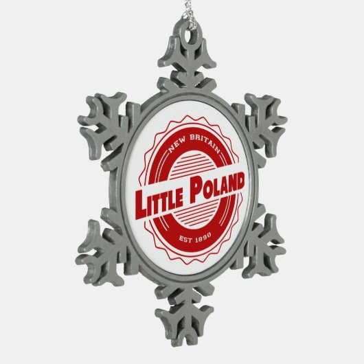 Kerstversiering in het kleine Polen Tin Sneeuwvlok Ornament (Links)