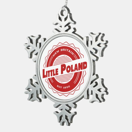 Kerstversiering in het kleine Polen Tin Sneeuwvlok Ornament (Rechts)