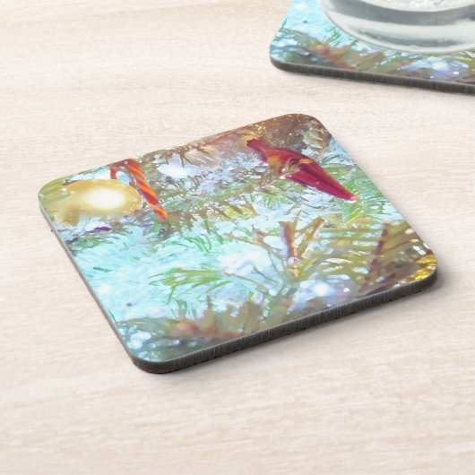 Kerstversiering in het Licht Drankjes Onderzetter (Linkerzijde)