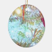 Kerstversiering in het licht keramisch ornament (Links)