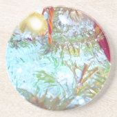 Kerstversiering in het licht zandsteen onderzetter (Voorkant)