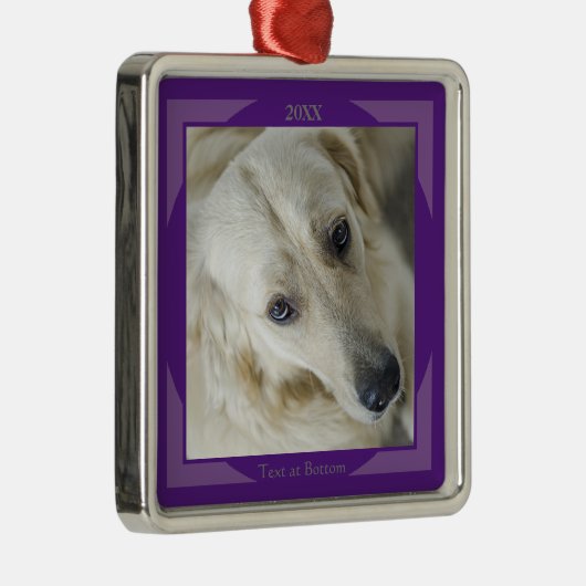 Kerstversiering in het Paars Metalen Ornament (Rechts)