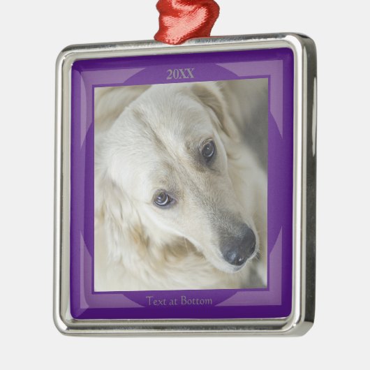 Kerstversiering in het Paars Metalen Ornament (Links)