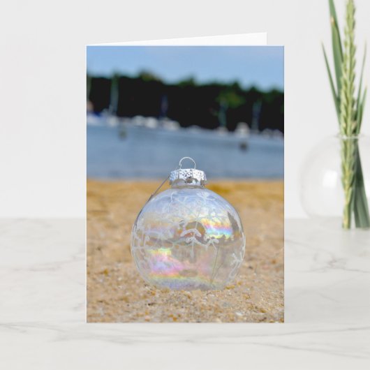 Kerstversiering in het zand kaart (Voorkant)