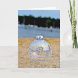 Kerstversiering in het zand kaart