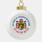 Kerstversiering in Liechtenstein Keramische Bal Ornament (Voorkant)