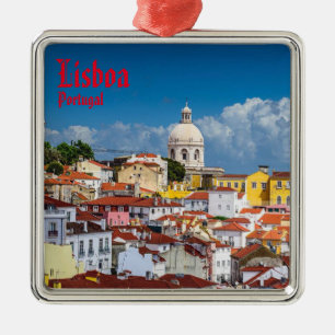 Kerstversiering in Lissabon Metalen Ornament