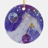 Kerstversiering in Moon Mountain Design Keramisch Ornament (Voorkant)