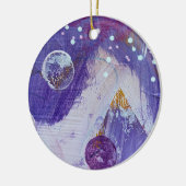Kerstversiering in Moon Mountain Design Keramisch Ornament (Links)