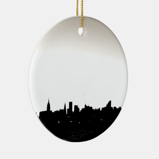 Kerstversiering in New York City Keramisch Ornament (Rechts)