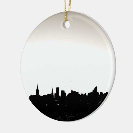 Kerstversiering in New York City Keramisch Ornament (Links)