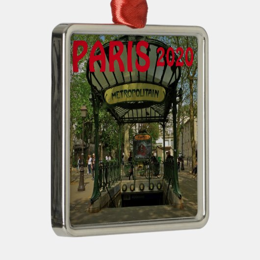 Kerstversiering in Parijs Metalen Ornament (Rechts)
