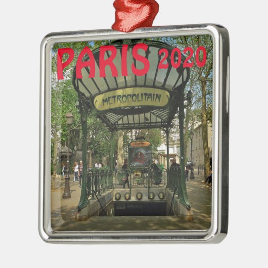 Kerstversiering in Parijs Metalen Ornament (Links)