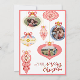 Kerstversiering in pastelkleuren uit het verleden feestdagenkaart