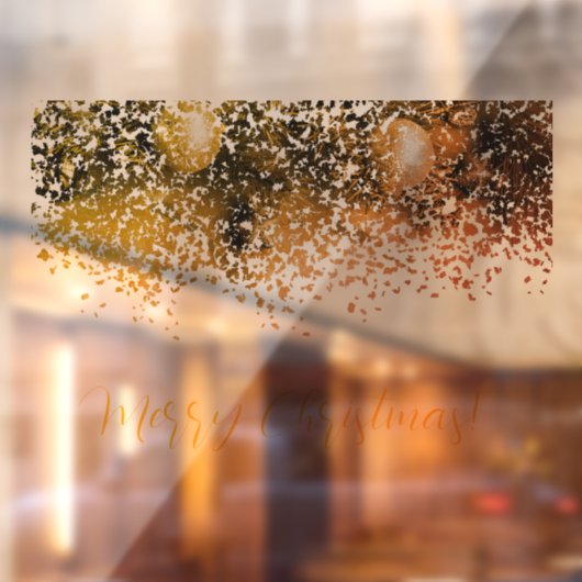 Kerstversiering in punten raamsticker (Vel 2)