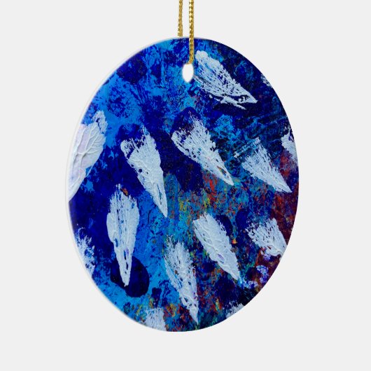 Kerstversiering in Skyburst Design Keramisch Ornament (Rechts)