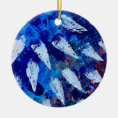 Kerstversiering in Skyburst Design Keramisch Ornament (Voorkant)