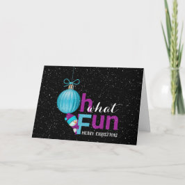 Kerstversiering in sneeuwvlokken kaart