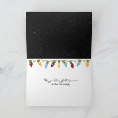 Kerstversiering in sneeuwvlokken kaart (Binnen)