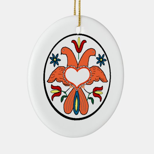 Kerstversiering in stijl van Amish Keramisch Ornament (Rechts)